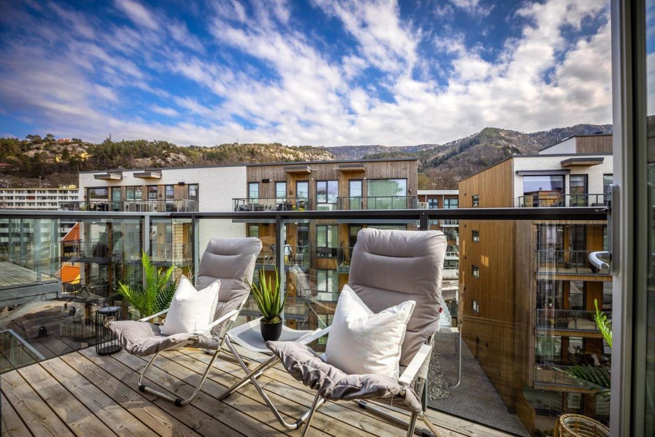 New Penthouse Apartment With Sea View In Bergen Centrum Eksteriør billede